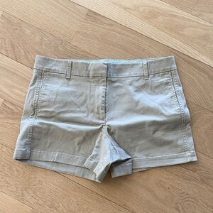 J. Crew Factory Light Khaki High-Rise Cotton Shorts